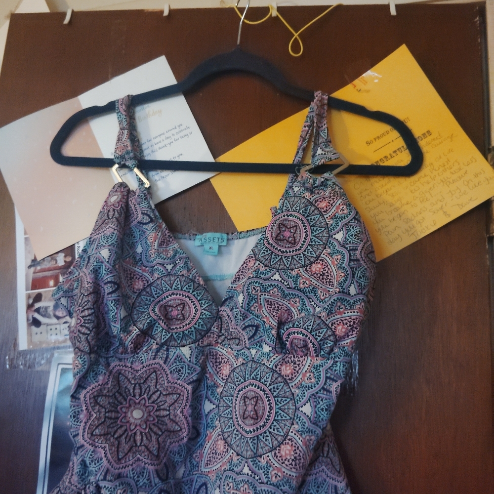 ASSETS by SPANX by Sarah Blakely Paisley Print One Piece Swimsuit - XL - Picture 5 of 10